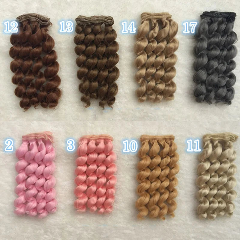 

8PCS/LOT New Arrival 15CM Curly Doll Hair DIY BJD Wig Hair For Doll DIY