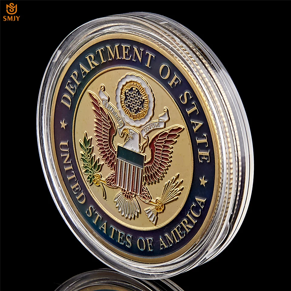 США, МИД США, США, Париж, Франция, башня, сувенир, вызов, золото, коллекционная копия монет