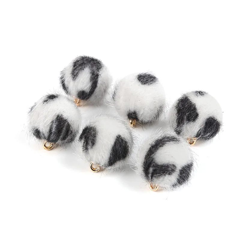 20 шт. цветные меховые шарики с леопардовым принтом|garment accessories|ball fur ballaccessories earrings |