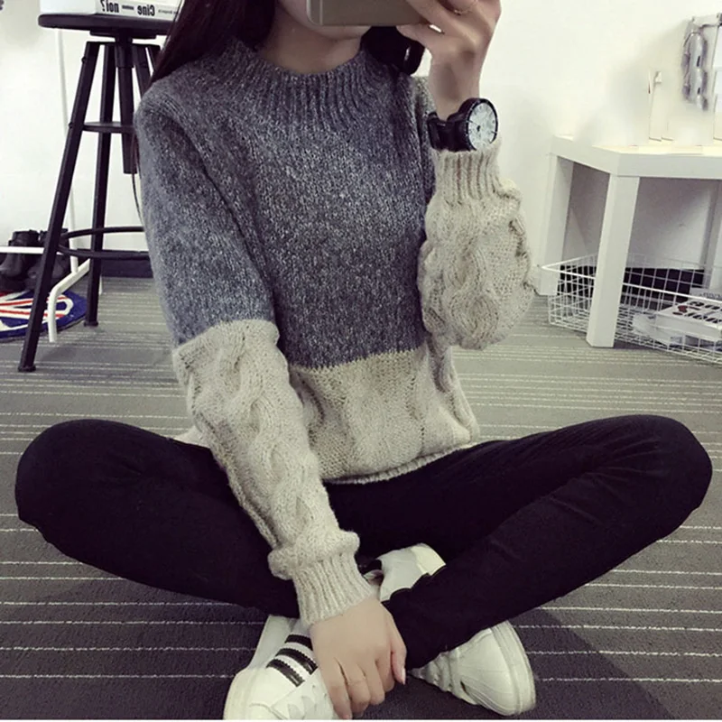 2019 Winter Women Turtleneck Oversized Sweaters Sleeves Loose Comfy Pullovers Solid Colors Sweater Tops | Женская одежда