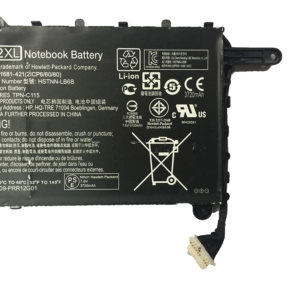7,6 V 29WH PL02XL аккумулятор для ноутбука HP HSTNN-LB6B павильон 11-n X360 TPN-C115 751681-421 серии