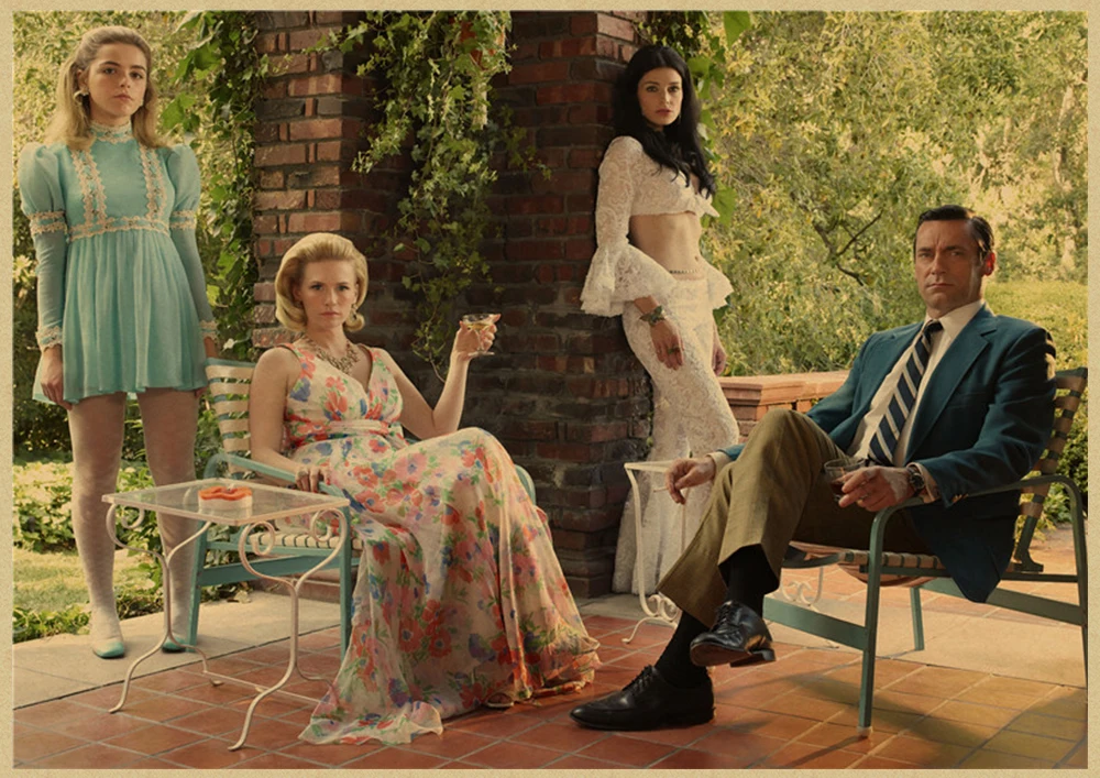 Mad men классический фильм крафт-бумага Ретро стиль декоративная печать на крафтовой бумаге настенная живопись наклейки для дома плакаты