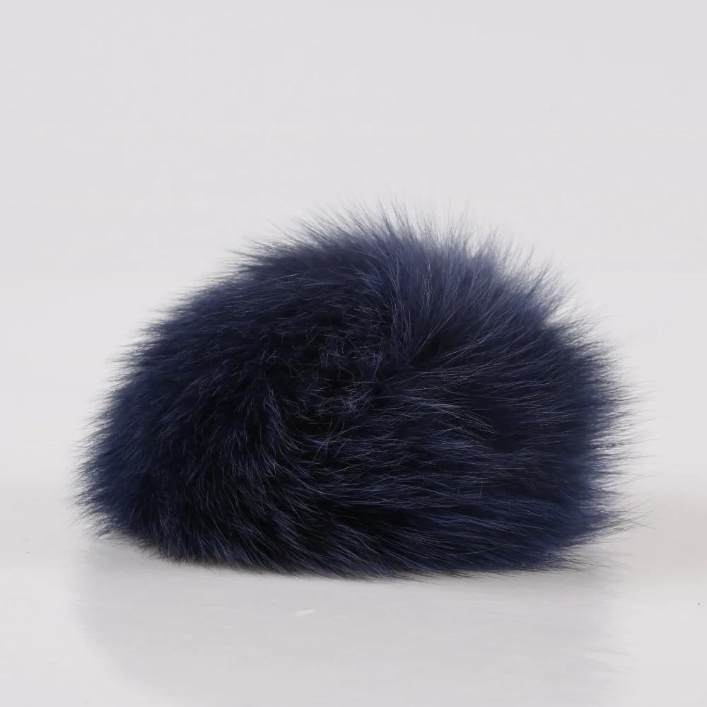 Серый мех норки Pom Poms Ball Cap хип хоп зимняя женская шапка костюм для активных игр