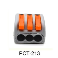 2500pcs pct 213 3 pin universal compact wire wiring connector conductor terminal block with lever