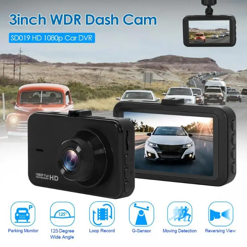 SD019 Автомобильный видеорегистратор Камера G30 Full HD 1080P 140 градусов для автомобилей
