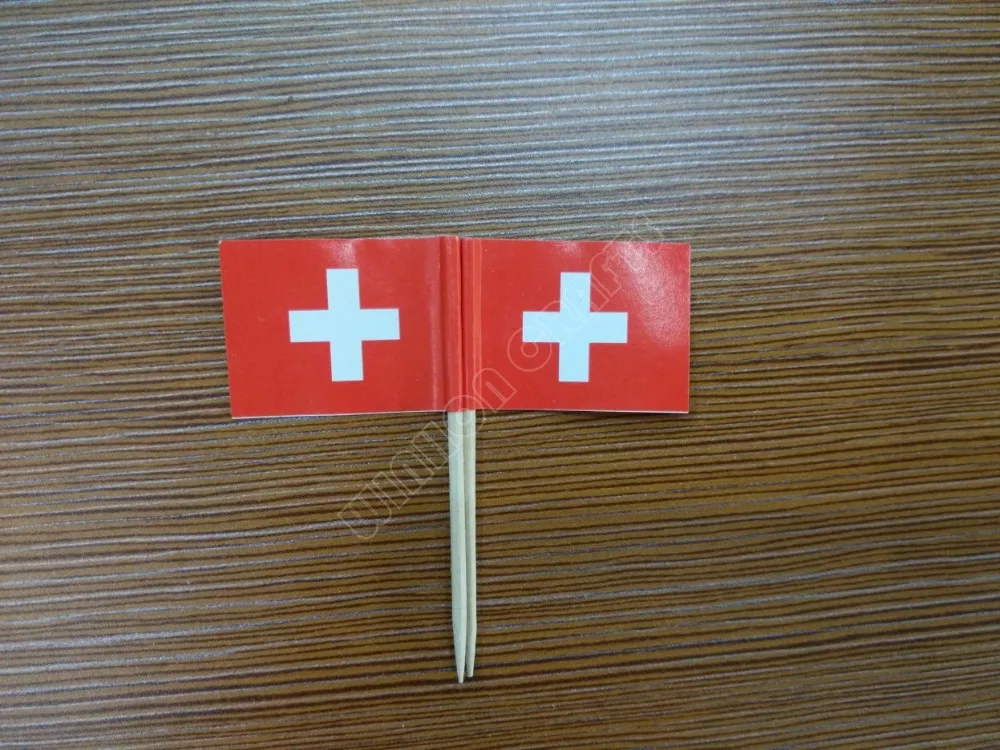 

Швейцарские флаги для зубочисток, 50 шт., зубочистки для пищевых продуктов, топперы для кексов, фруктовые коктейльные палочки, декоративные з...
