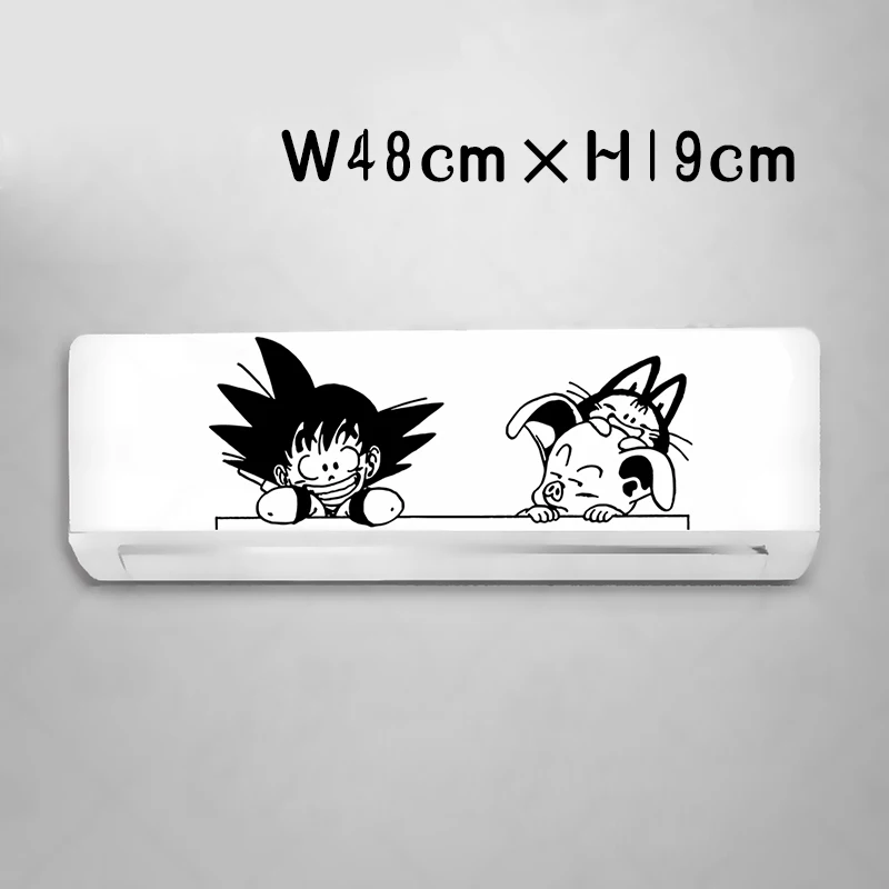 4black D Dragon Ball Vegeta кондиционер стикер Наруто мультфильм стикер стены вешалка-наклейка украшение для спальни обои - Цвет: 4black D