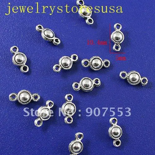 

100pcs Tibetan silver ball connector charm h0443