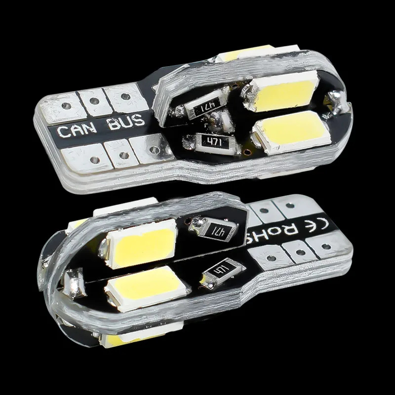 10 шт. автомобисветильник светодиодсветодиодный лампы T10 8SMD 5630 с клиновым
