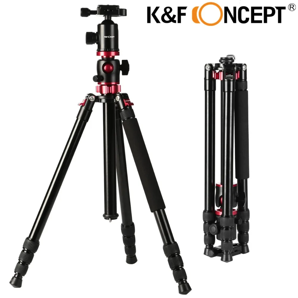 К& F Концепция Штатив KF-TM2534T Легкий с 2-Сечениями Монопод с Шаровой Головкой Гибкий Штатив для sony/nikon/canon DSLR