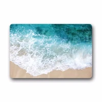 waves on the beach rectangular decorative non slip doormat 15 7 by 23 6 by 316 inch