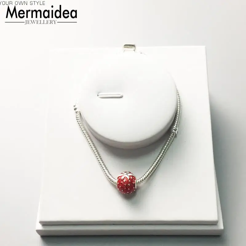 Beads Strawberry silver plated Fits Bracelet Necklace European DIY Bijoux Jewelry Accessorie Gift For Women | Украшения и