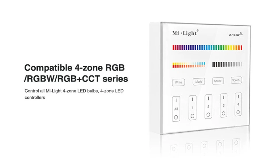 Mi light Сенсорная панель контроллер AC DC 15A умный сенсорный экран переключатель диммер для одного цвета RGBW RGB CCT Светодиодная лента-лампа