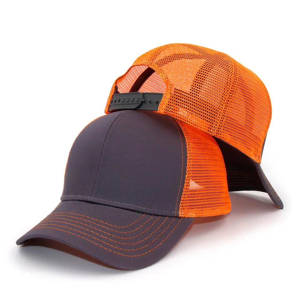 Charcoal-Orange KOEP тип, Повседневная однотонная хлопковая кепка для грузовика для женщин и мужчин, черная белая летняя бейсболка, крутая сетчатая бейсболка, кепки для папы - Цвет: Charcoal-Orange
