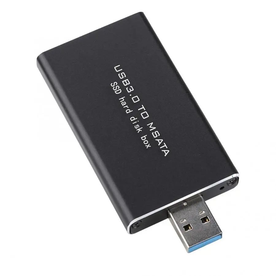 MSATA к USB3.0 алюминиевому SATA3 твердотельному мобильному жесткому диску ASM1153E