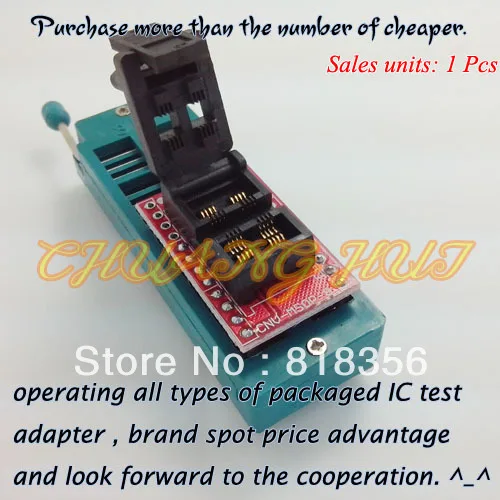 SOT-8/SOT-8L Programmer Adapter 2.9mm/5.5mm Pitch: 0.65mm (Two placement/Flip test seat)