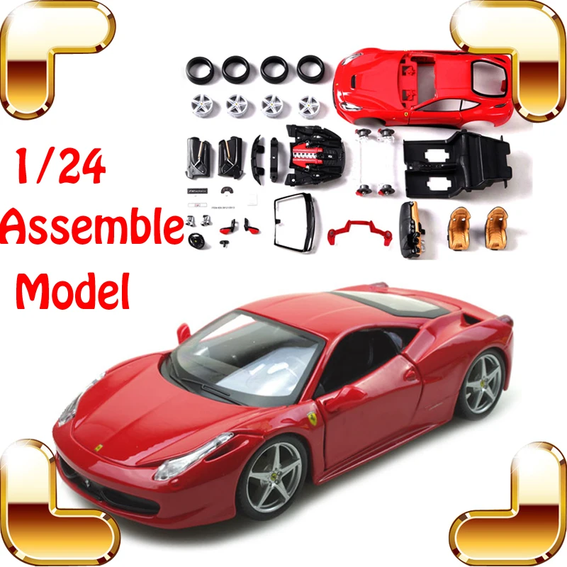 Новогодний подарок 458 F12 EN 1/24 DIY металлическая модель автомобиля родстер масштаб