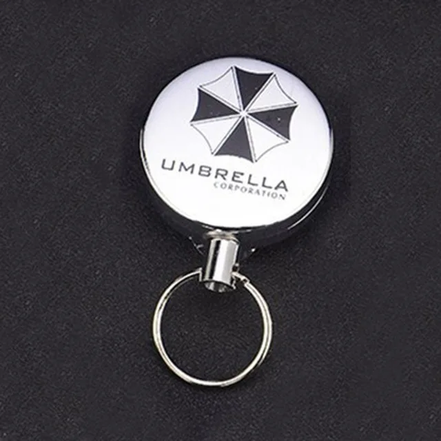 Umbrella Коробки для снастей для ловли нахлыстом втягивающее устройство инструменты со значком выдвижной держатель брелок кольцо катушка карабины зажим шнур из стальной проволоки Pesca - Цвет: Umbrella