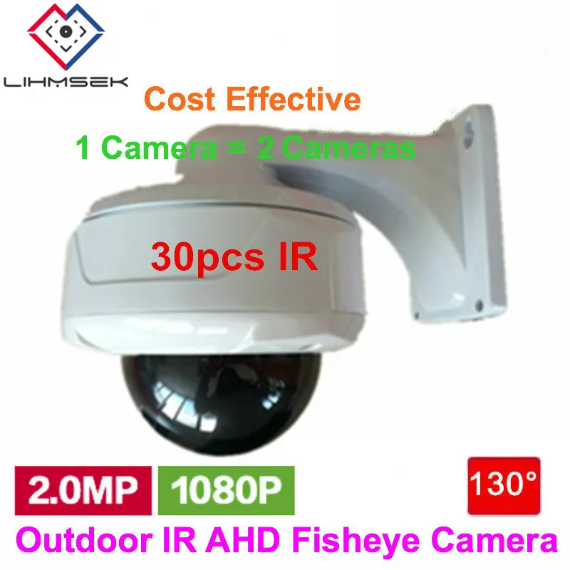Lihmsek HD 1080P 2.0MP наружная широкоугольная AHD камера рыбий глаз с углом обзора 130