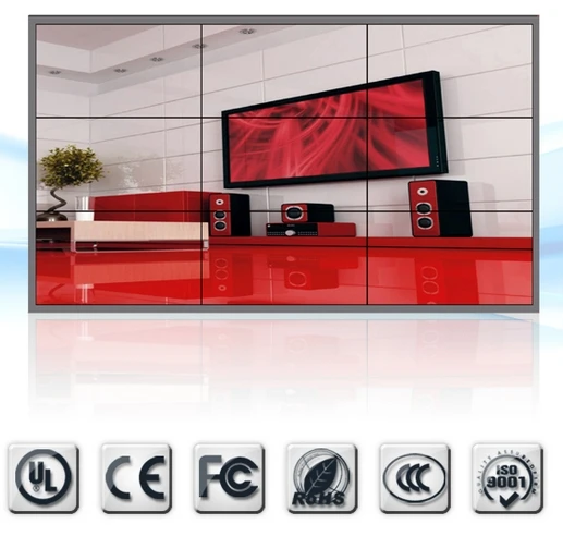 With led hd display 3x3 LCD DID video wall walls 46 inch 5.3mm seamless tv for remote conference video meeting