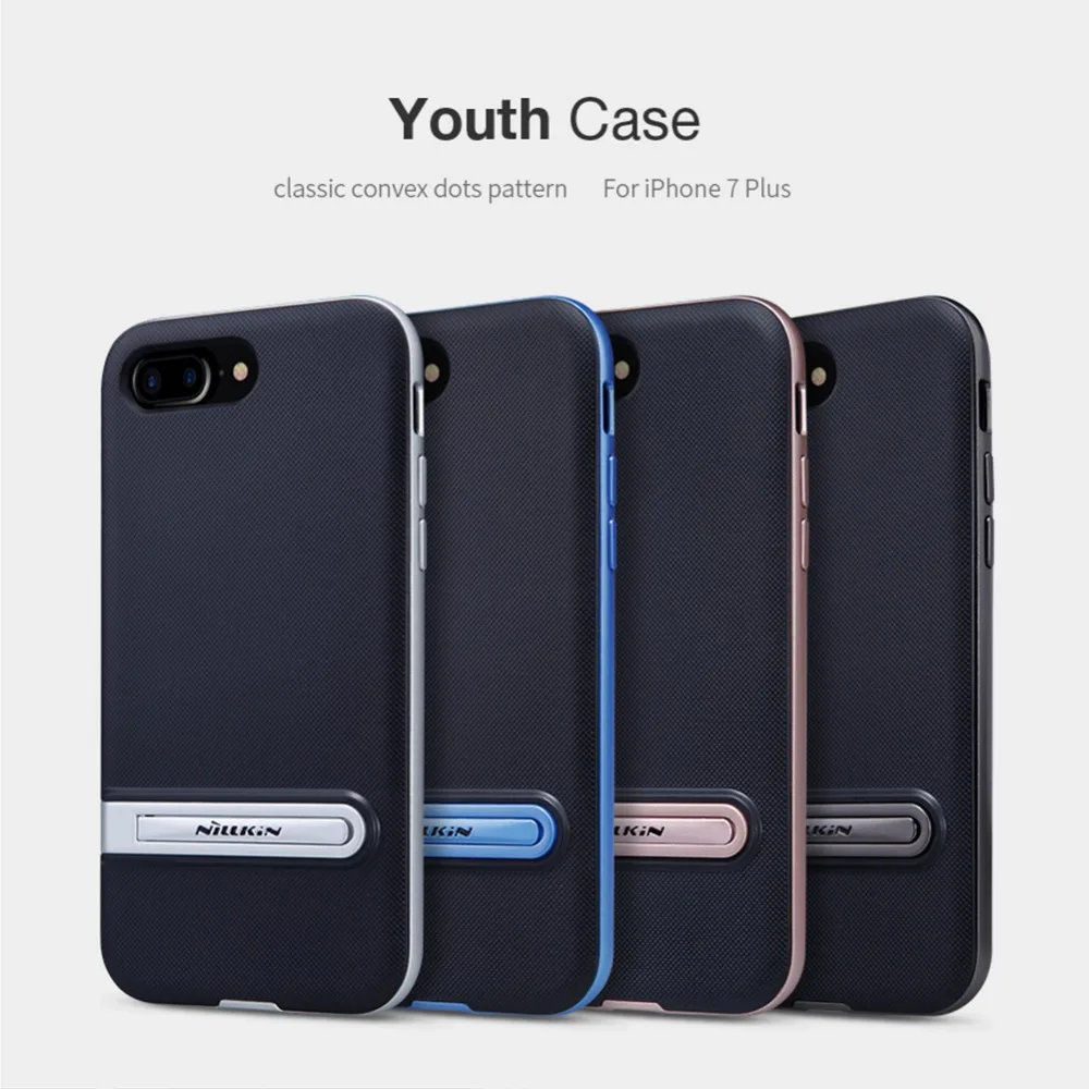 Чехол для iphone 8 Plus Nillkin youth задняя крышка чехол с Регулируемый держатель-подставка для Apple iphone 7 Plus чехол для телефона
