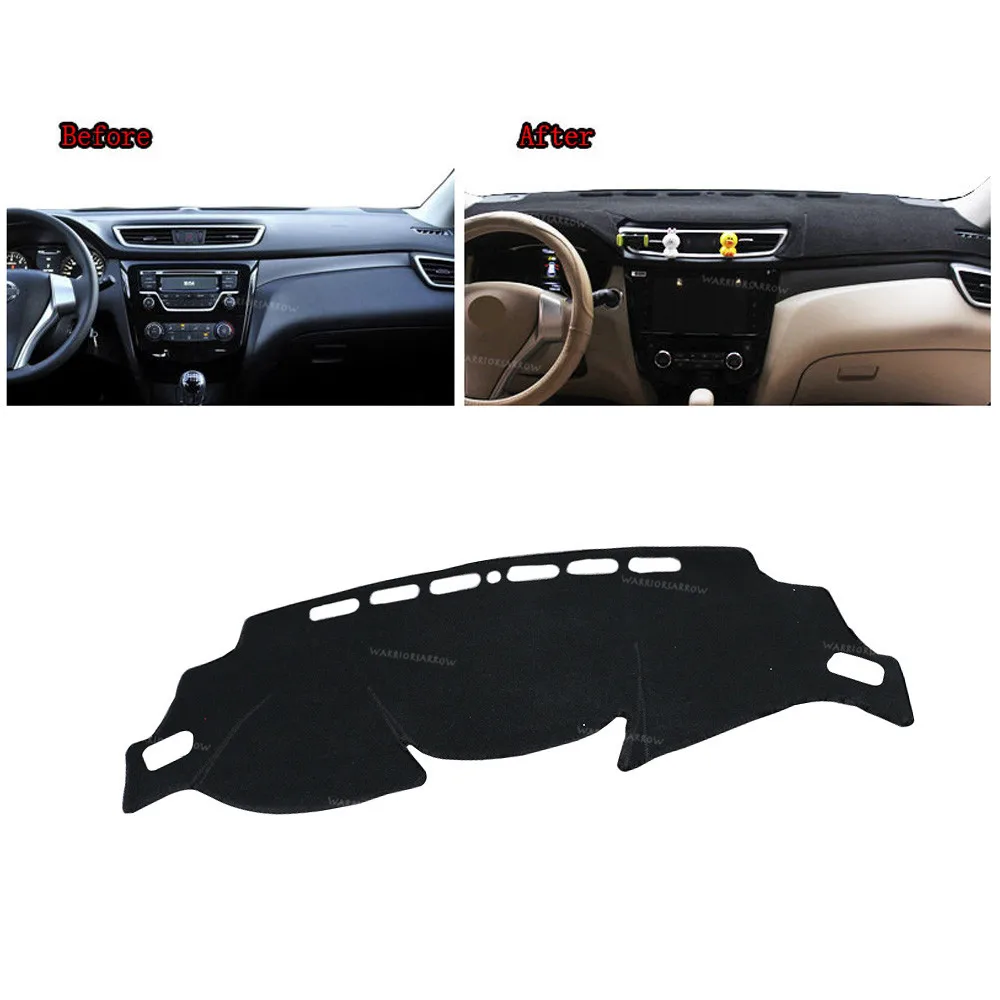 Черный коврик для приборной панели NISSAN QASHQAI / Rogue Sport J11 2014 2017 Солнцезащитный ковер