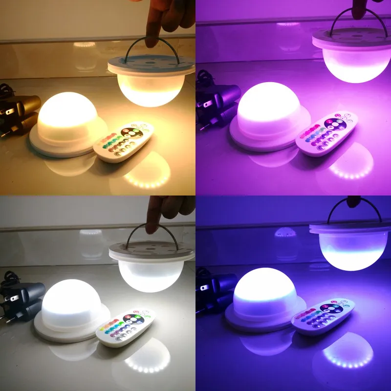 Бесплатная доставка беспроводной Перезаряжаемый RGB светодиодный светильник
