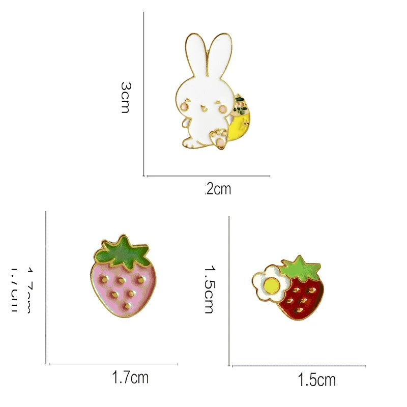 Набор из 3 предметов 1 комплект набор с мультяшной брошкой милые джинсы кролик