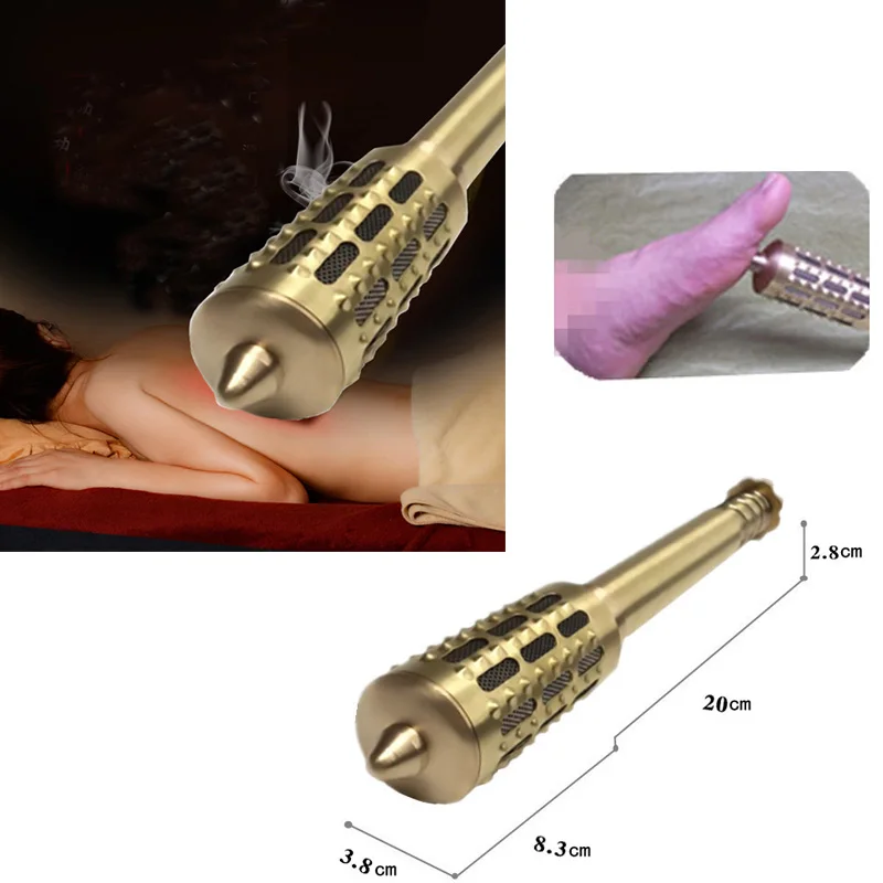 

New moxibustion acupuncture large copper moxibustion stick massager acupuncture