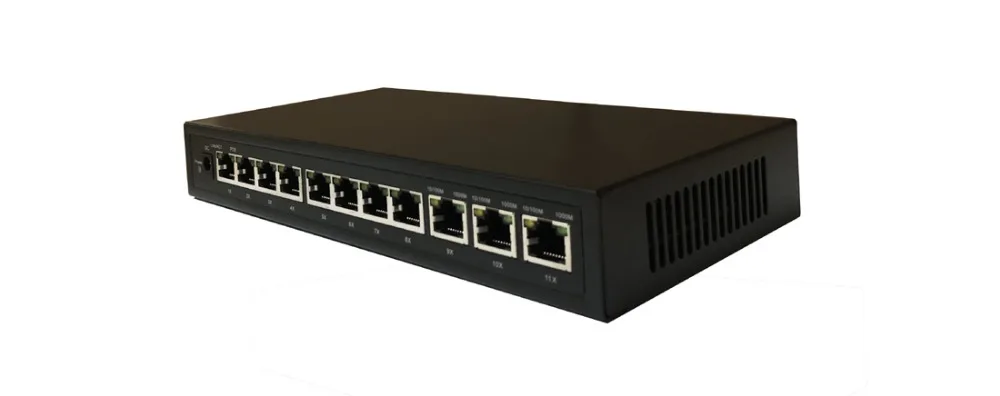 8 портов 10/100base t коммутатор POE с 3 гигабитными RJ45|8 port|poe switchpoe port switch |
