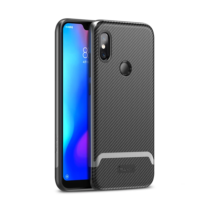 Newest Arrival ipaky Classic 2 in 1 design case for xiaomi redmi note 6 pro (6.2'') silicone back and Hard PC frame note6 |