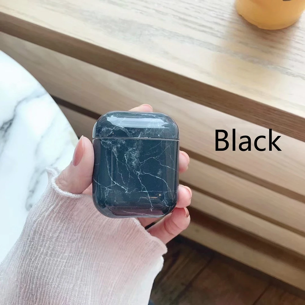A Чехол для наушников для Airpods, чехол, роскошный мраморный Жесткий Чехол для наушников, защитная крышка, аксессуары для Apple Airpods, зарядная коробка - Цвет: A