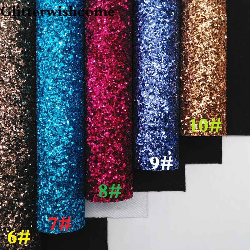Glitterwishcome 21X29 см A4 Размеры виниловые обои для бантами, с эффектом блестящей кожи тканевый Виниловый фон для банты, GM117A