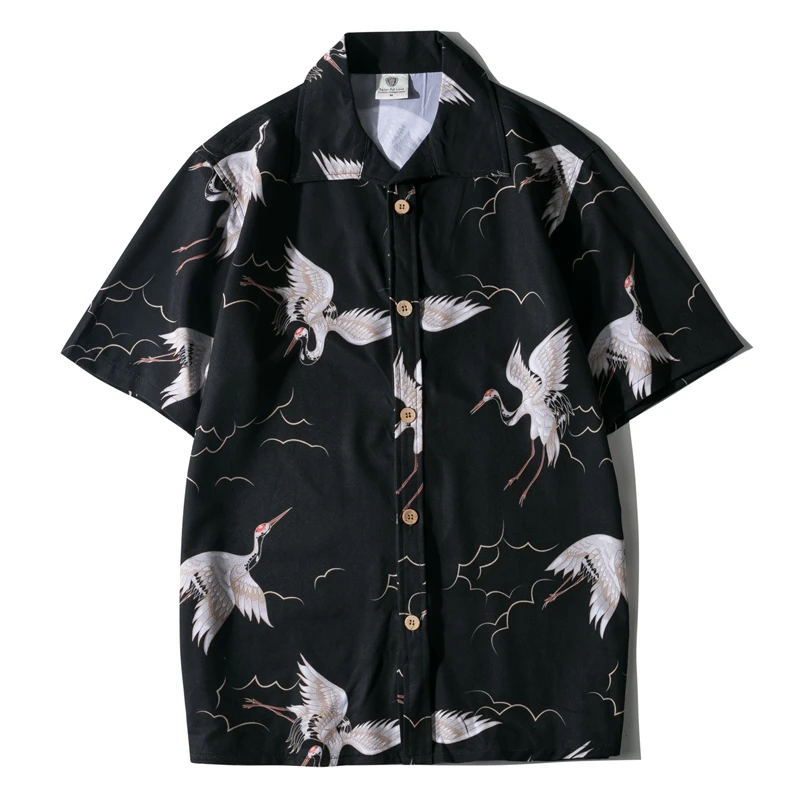 Мужская Повседневная пляжная рубашка с животным принтом camisa masculina дышащая