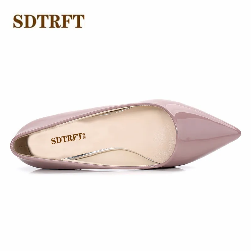SDTRFT/Большие размеры: 44 45 46 zapatos mujer туфли на шпильках 6 см высокий толстый каблук