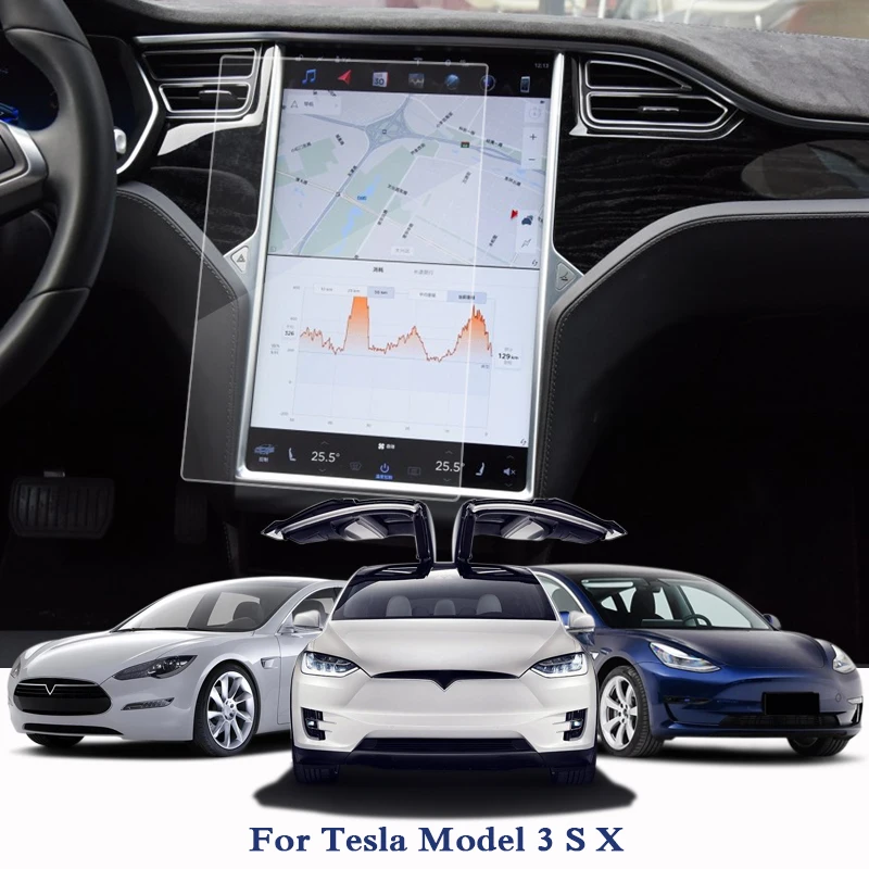 

Car Styling Car Dashboard Paint Protective TPU Film For Tesla Model 3 S X GPS Screen Film Car Protective Internal Accessories