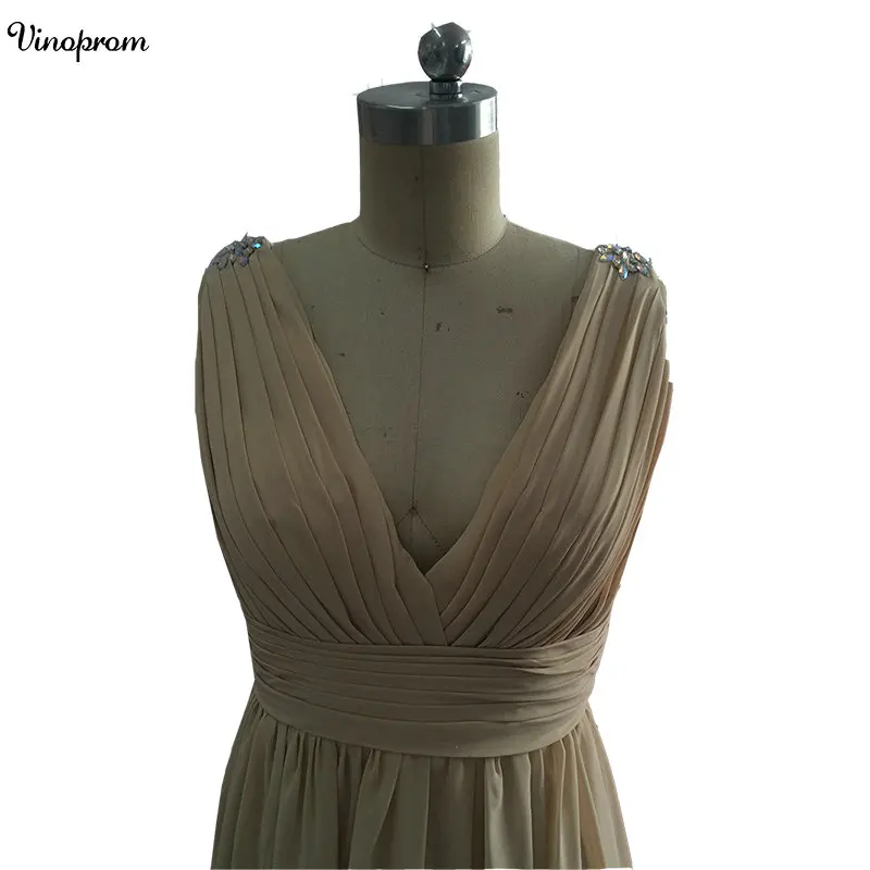 Шифоновое платье для подружки невесты длинное ТРАПЕЦИЕВИДНОЕ ПЛАТЬЕ цвета