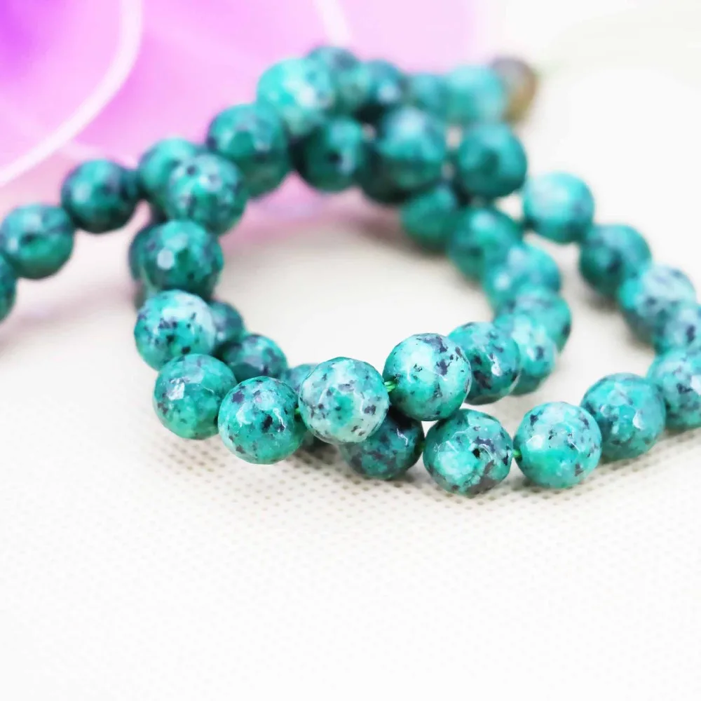 8mm Accessories Faceted Spot Ethnic Chic Aventurine Loose Beads Stripe Stone DIY 15inch Fashion Jewelry Making Design Wholesale | Украшения