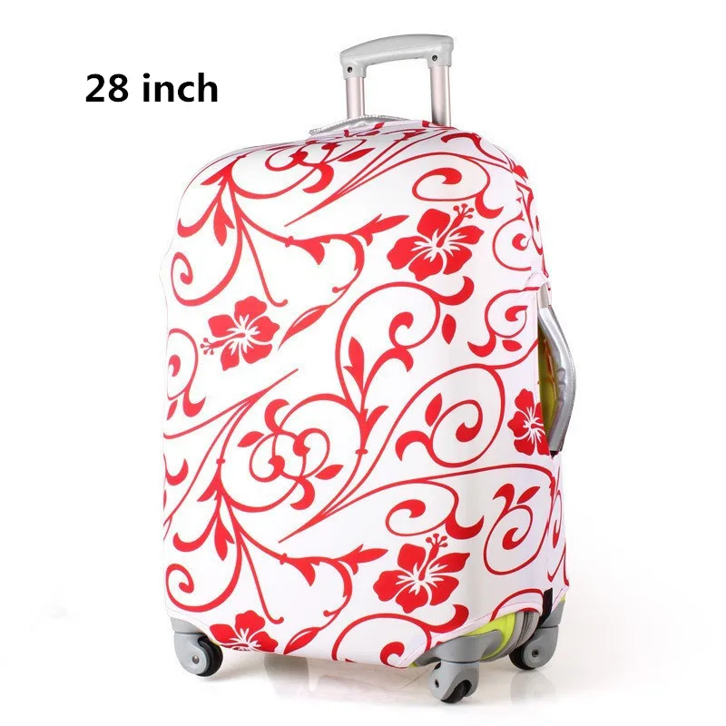 Эластичный полиэстеровый Чехол для багажа с принтом путешествий 20-32 дюймов