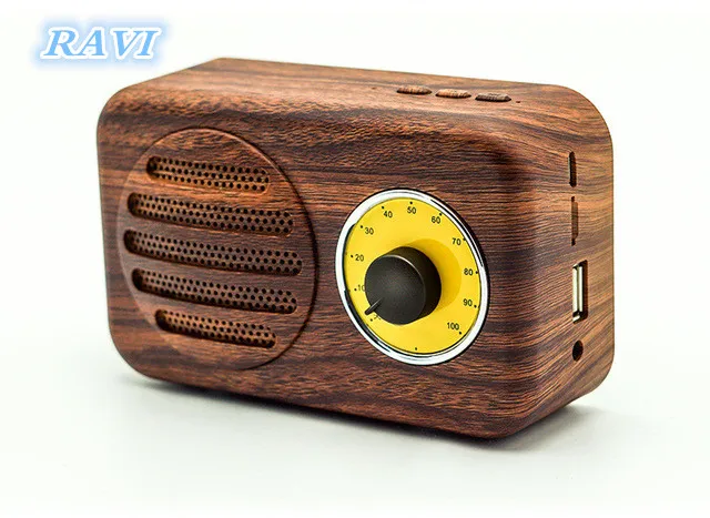 Новый портативный динамик Деревянный винтажный bluetooth-динамик мини сабвуфер