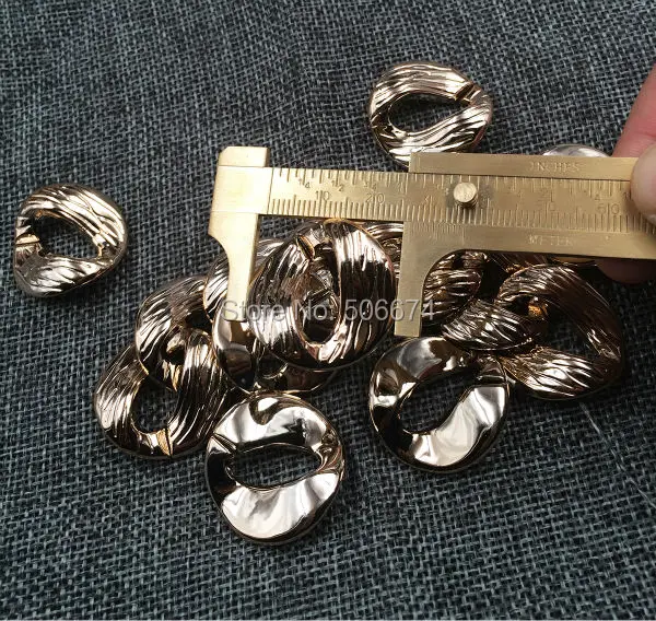 27/27mm 20pcs Women Europe and the United States rose Gold garment accessorries all-match thick Choker Shiny diy chain necklace |