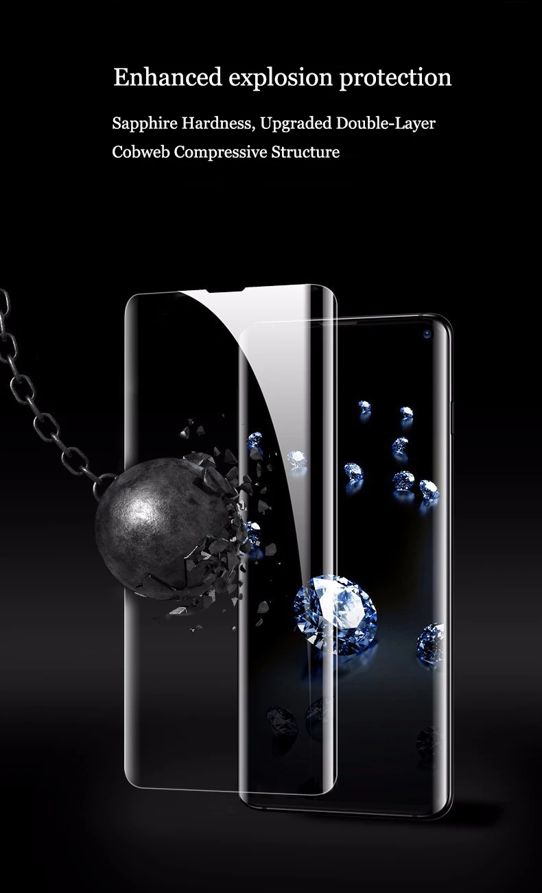 УФ нано жидкий клей протектор экрана для samsung Galaxy S10 5G S8 S9 S10 Plus Note 10 pro 8 9 s7 edge защитное закаленное стекло