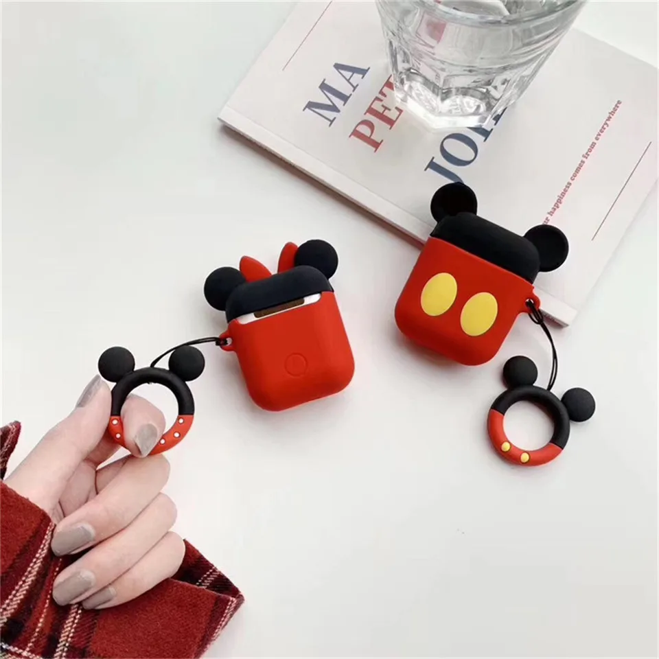 Чехол для наушников с Bluetooth Airpods 2 1 аксессуары защитный чехол сумка ремешком