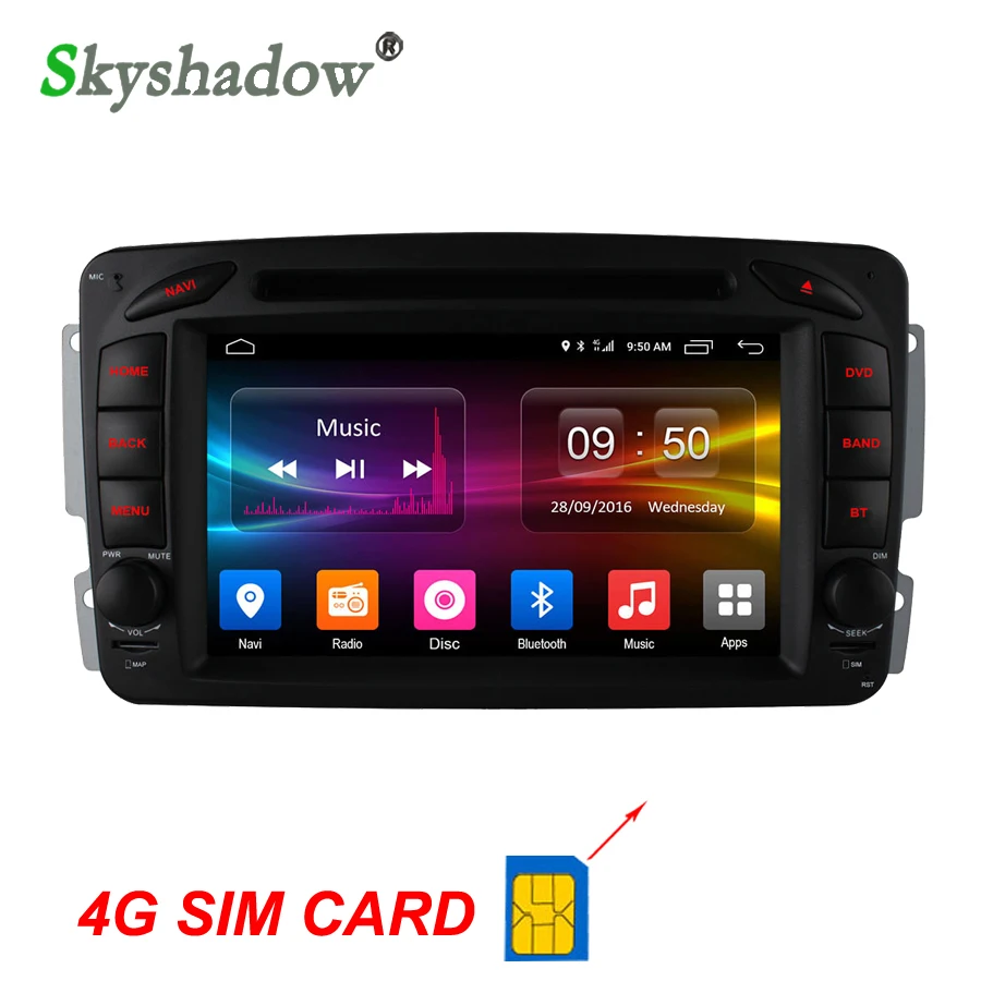 Ownice c500 Android 6.0 Dvd-плеер Автомобиля 8 Core Радио GPS Для Benz W463 G320 В класс W168 A160 Viano Vito W639 4 Г