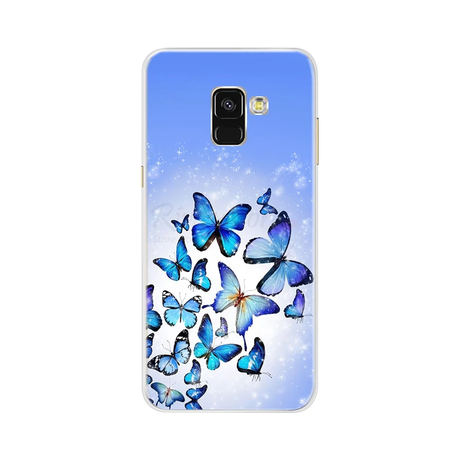 Чехол для Samsung Galaxy A8 2018 мягкий силиконовый чехол из ТПУ Plus A730F задняя крышка