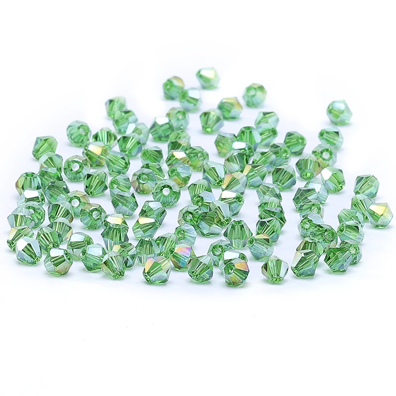 

Green Bright Colour 4mm 100pc Austria Crystal Bicone Beads 5301 Glamour Glass Beads S-42