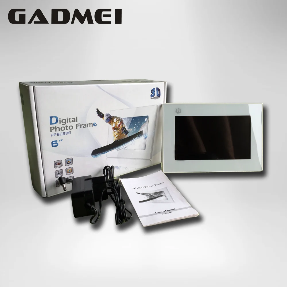 Новая Мода 6 дюймов Мини Цифровая Рамка Фото фото музыка и Видео Плеер часы