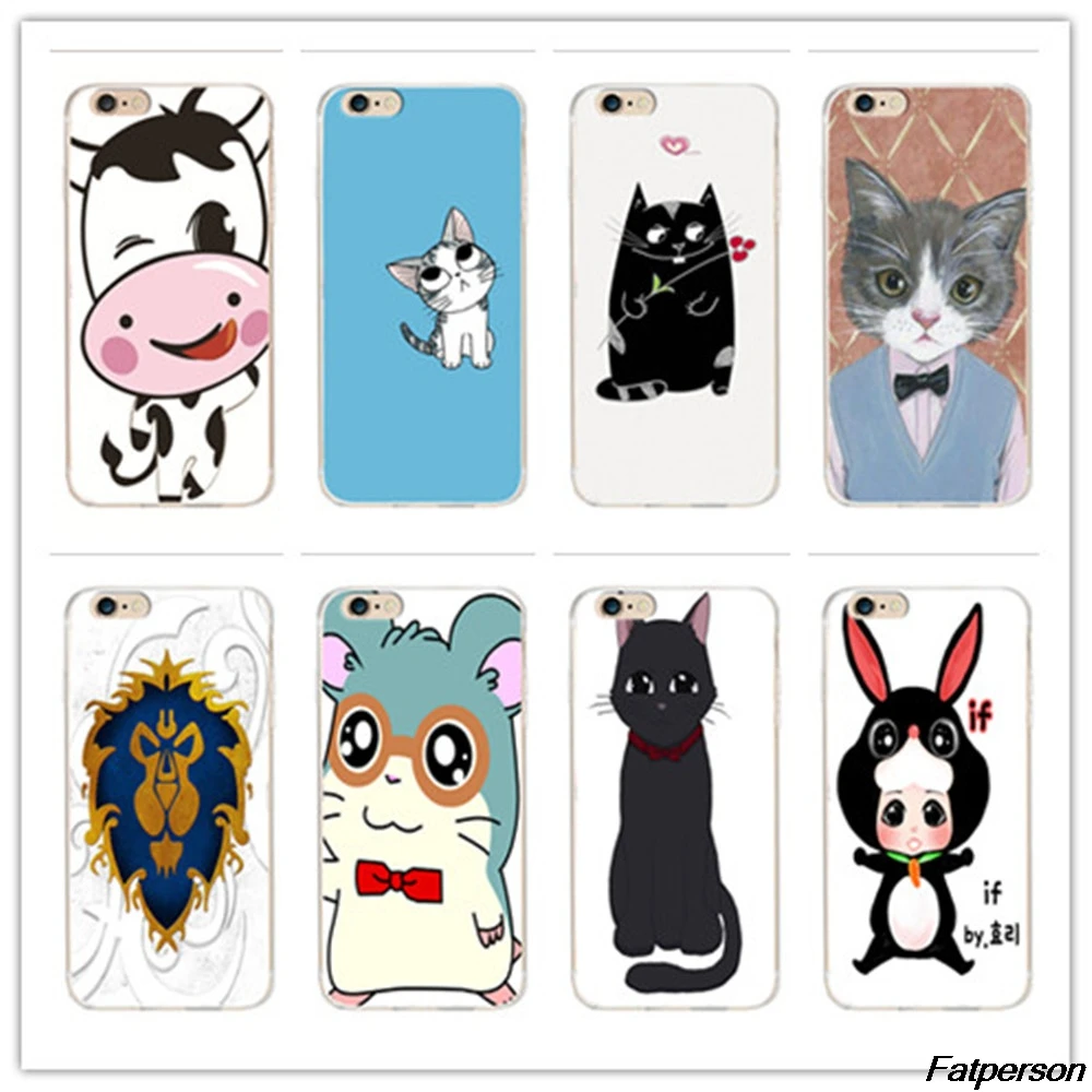 Чехол для телефона Samsung Galaxy S7 S3 S4 S5 S6 edge S8 S8plus с рисунком коровы и кошки iphone 5 5s 6 6s