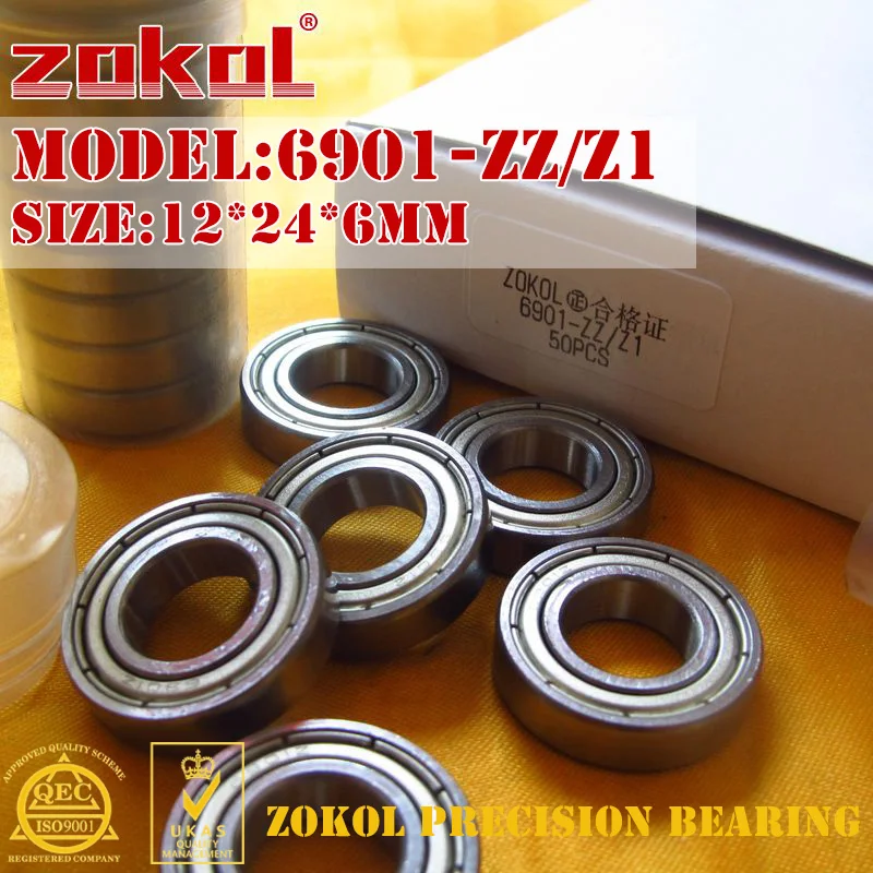 ZOKOL 6901 rs подшипник 6901 2RS ZZ Z1 6901ZZ 6901zz глубокий шаровой подшипник 12*24*6 мм