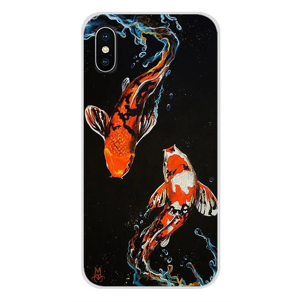 Koi Yin Yang Fish аксессуары чехлы для телефонов Чехлы Apple iPhone X XR XS MAX 4 4S 5 5S 5C SE 6 6S 7 8 Plus ipod